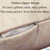 Ramirar Blue Word Art Decorative Lumbar Pillow Cover, "Life Is Better at the Lake," Cotton Linen, 12 x 20 in view 4