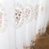 Homxi Sheer Curtains, 2-Piece Set, 86W x 214H cm Each, Pink Embroidered Tulle, Grommet Top view 3