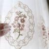 Homxi Sheer Curtains, 2-Piece Set, 86W x 214H cm Each, Pink Embroidered Tulle, Grommet Top view 4