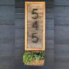 Floating House Number Sign, Large Black Modern House Number Plaque (Color: Slash) view 4