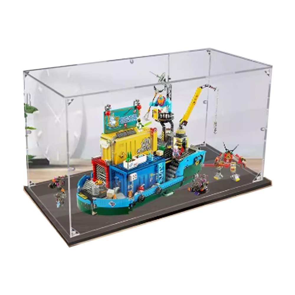 Transparent Acrylic Display Case for LEGO 80013 Sea Base Model, Dustproof, 46 x 31 x 40.9 cm, Case Only, 2 mm