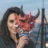 Resin Devil Mask, Red Halloween Mask for Theater and Costumes view 3