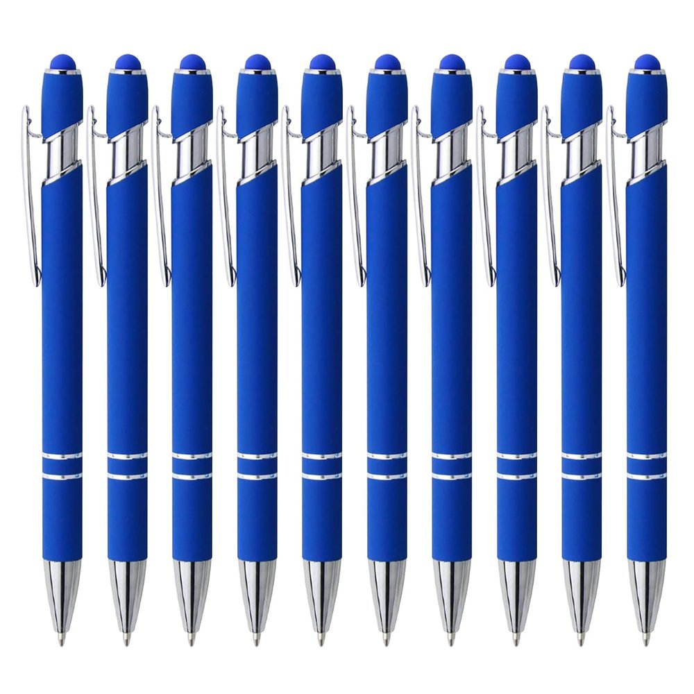 ENLACE 10-Pack Premium Ballpoint Pens with Stylus, Blue, 0.7 mm
