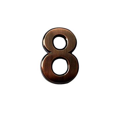 HUYGB Bronze House Number Digits 0–9, Metal Stickers, Color 8