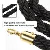 BNZCZY Black Nylon Barrier Rope with Hooks for Crowd Control, 1 m view 3
