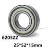 EQQHJL 6205ZZ Deep-Groove Ball Bearings, 2-Pack, 25 x 52 x 15 mm view 2