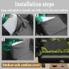 MTHGH Outdoor Sofa Cushion Cover, Waterproof, 60 x 60 x 10 cm view 4