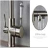 MYVVKIA Brushed Nickel Kitchen Faucet, Double Swivel Spout, Pull-Down Faucet for Hot and Cold Water view 3