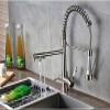 MYVVKIA Brushed Nickel Kitchen Faucet, Double Swivel Spout, Pull-Down Faucet for Hot and Cold Water view 4
