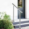 Renmlion Stainless Steel Handrail with Installation Kit, 90 cm, Height 105 cm view 1
