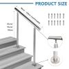 Renmlion Stainless Steel Handrail with Installation Kit, 90 cm, Height 105 cm view 2