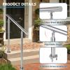Renmlion Stainless Steel Handrail with Installation Kit, 90 cm, Height 105 cm view 3
