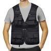 Men's Field Fishing Vest with Multiple Pockets, Black, XXXXL view 1