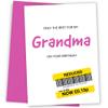 Hey Chimp Funny Birthday Card for Grandma, 15p Barcode Sticker view 1