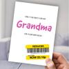 Hey Chimp Funny Birthday Card for Grandma, 15p Barcode Sticker view 4