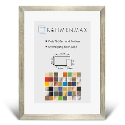 Morena MDF Frame for 59 x 64 cm Picture, Metallic Finish with Acrylic Glass