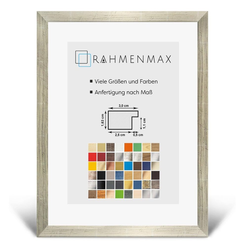Morena MDF Frame for 59 x 64 cm Picture, Metallic Finish with Acrylic Glass