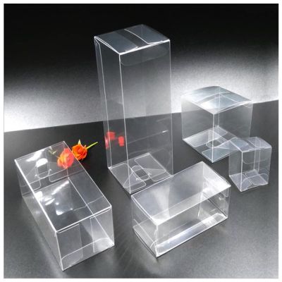 20-Piece Clear Square PVC Christmas Gift Boxes