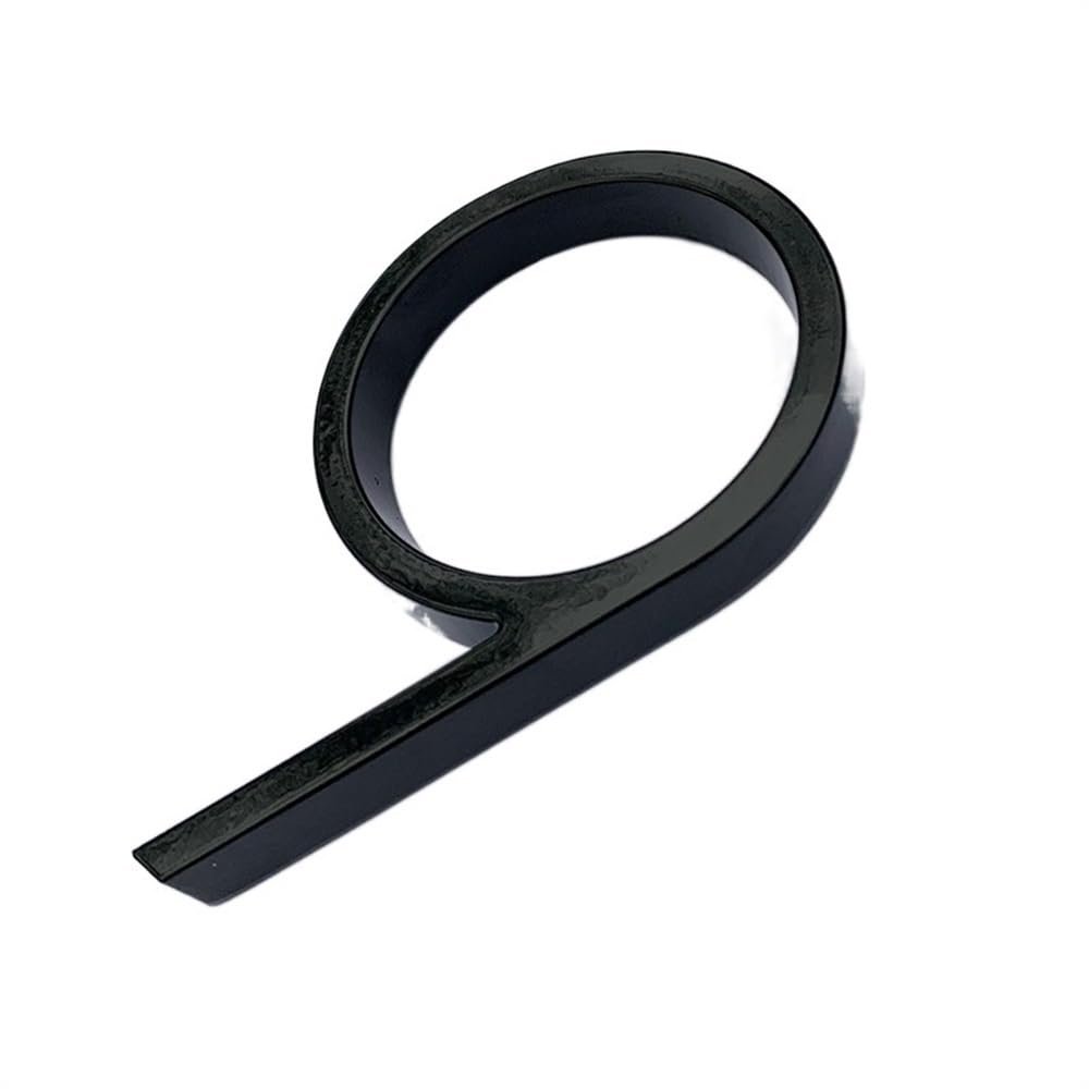 HUYGB House Number, Black Floating Metal Address Plaque, 0–9, Color 9