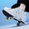 Convertible Roller Shoes with Wheels, White, Size 36 view 4