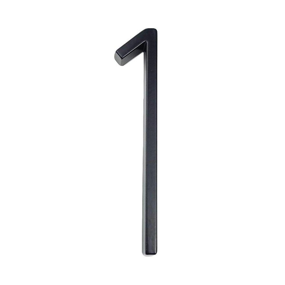 125 mm Floating House Number 5, Large Modern Outdoor Door Address Plaque, Black