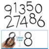 125 mm Floating House Number 5, Large Modern Outdoor Door Address Plaque, Black view 2