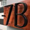 125 mm Floating House Number 5, Large Modern Outdoor Door Address Plaque, Black view 4