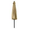 Beige Half Umbrella for Outdoor Terrace, 3 m, Outdoor Market Umbrella for Balcony, RV, Patio Door, Veranda, and Backyard Wall, 5 Steel Ribs view 4