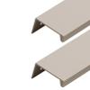 Concealed Aluminum Cabinet Handles, Finger Edge Pulls, Cashmere Gray, 2-Pack (1000 mm Overall Length) view 1
