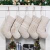 GEX Family Christmas Stockings, 20 in, Large Plaid, Classic Bohemian Style, 5-Pack view 1