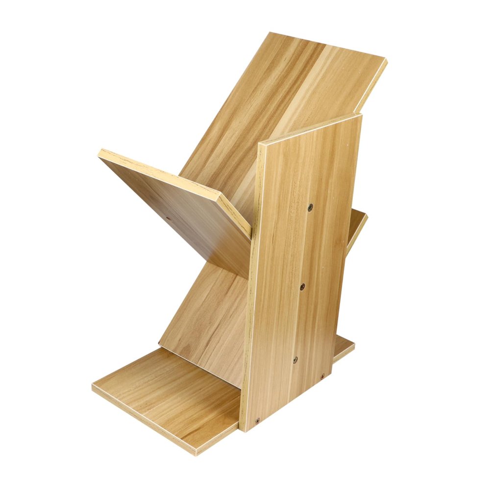 CAXUSD Three-Tier Bookcase, Brown