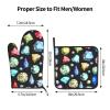 Colorful Gemstone Pattern Oven Mitt and Pot Holder Set view 3