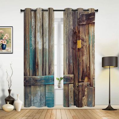 IKDZCM Vintage 3D Printed Curtains, 2 Panels, 140 x 270 cm