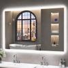 S'bagno Bathroom Mirror with Lighting, 100 × 70 cm, Defogging view 1