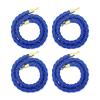 BNZCZY 4 Blue Queue Barrier Ropes with Hooks, 2 m view 1
