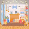 BELECO 2.1 x 1.5 m Cartoon Pet Shop Photo Backdrop view 4