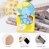 Tilivyx Pair of Wooden Bookends, Blue Elephant Cartoon, Non-Slip, 12.8 × 8.0 × 2.5 cm view 4