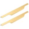 Cabinet Handles, Concealed Finger Edge Pulls, Brushed Gold, 2-Piece Set view 1