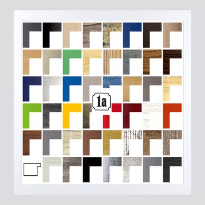 Multicolore Picture Frame Poster Frame Puzzle Frame 50x80 cm White High-Gloss, 80x50 cm, with White Backing and Clear Acrylic Glazing