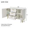 IDEASY White Sideboard with 3 Drawers and 2 Doors view 4