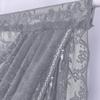 BOYOUTH Elegant Floral Lace Curtain with Waterfall Pearls, Gray, 99 cm Wide view 4