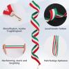 GeeRic 30-Piece Medal Ribbon Lanyards with Snaps, Striped view 3