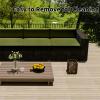 Morbuy Seat Cushion Cover for Rattan Furniture, Outdoor Lounge Furniture, Zippered, Waterproof, 60 x 60 x 10 cm, Sky Blue view 4