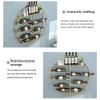 Round Wall-Mounted Wine Rack with Wine Glass Holder, Gold view 4