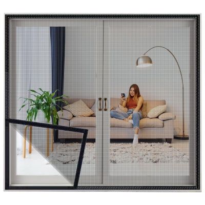 Mosquito Net for Windows, Insect Screen Curtain, 140 x 145 cm, Black