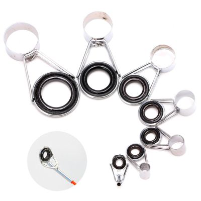 7-Piece Mixed-Size Telescopic Fishing Rod Guide Top Ring Set