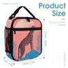 Insulated Lunch Bag for Women with Side Pocket, Minimalist Leopard Print view 2