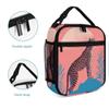 Insulated Lunch Bag for Women with Side Pocket, Minimalist Leopard Print view 4