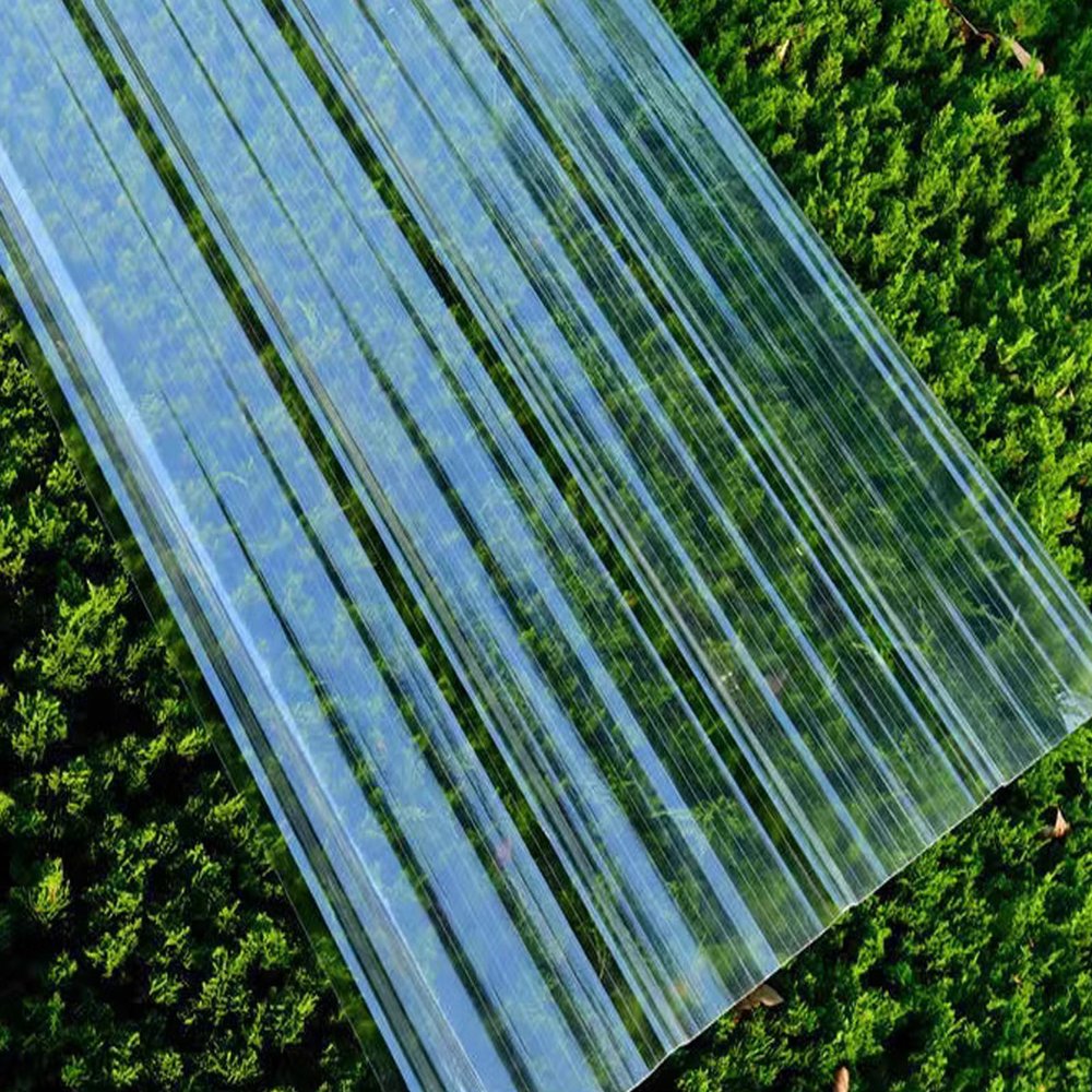 Clear FRP Corrugated Roof Panels, 2 mm, 0.9 x 1.6 m, 13 Pieces