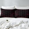 Kids Red and Black Honeycomb Geometric Duvet Cover Set 220 x 240 cm with 2 Pillowcases view 4